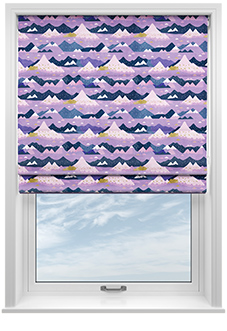 Serene Summit, Amethyst - Roman Blind